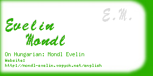 evelin mondl business card